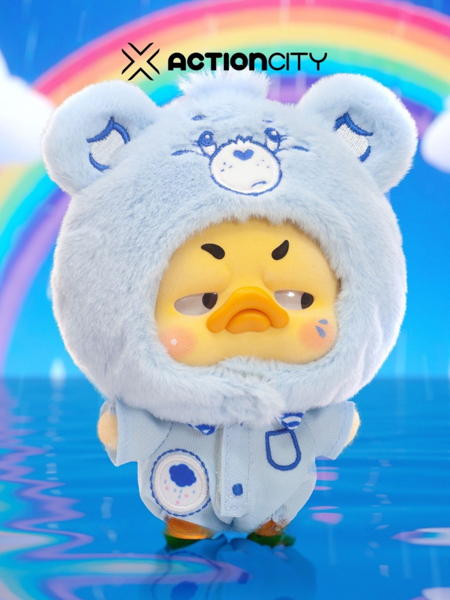 Upsetduck x Carebears Neon Sweetheart Duck Plush Keychain Blind