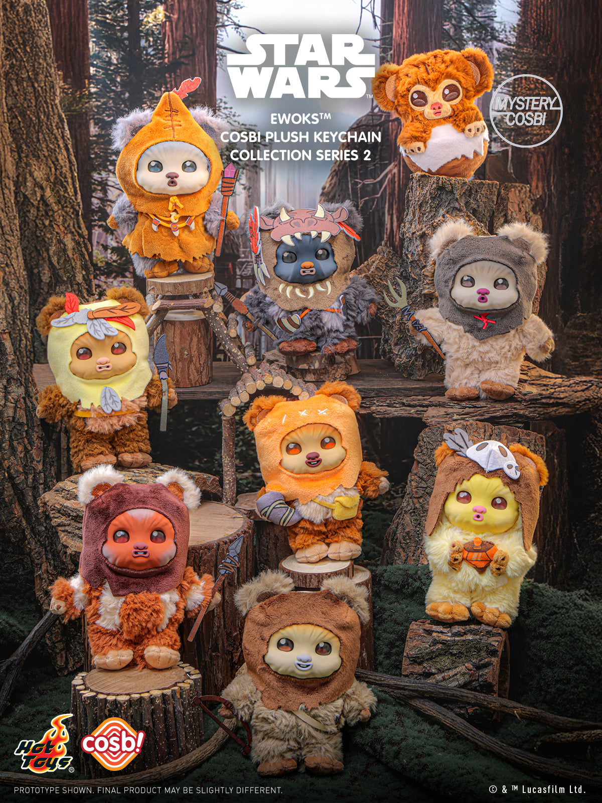 PPLU114N - Star Wars - Ewok Cosbi Plush Keychain Collection Series