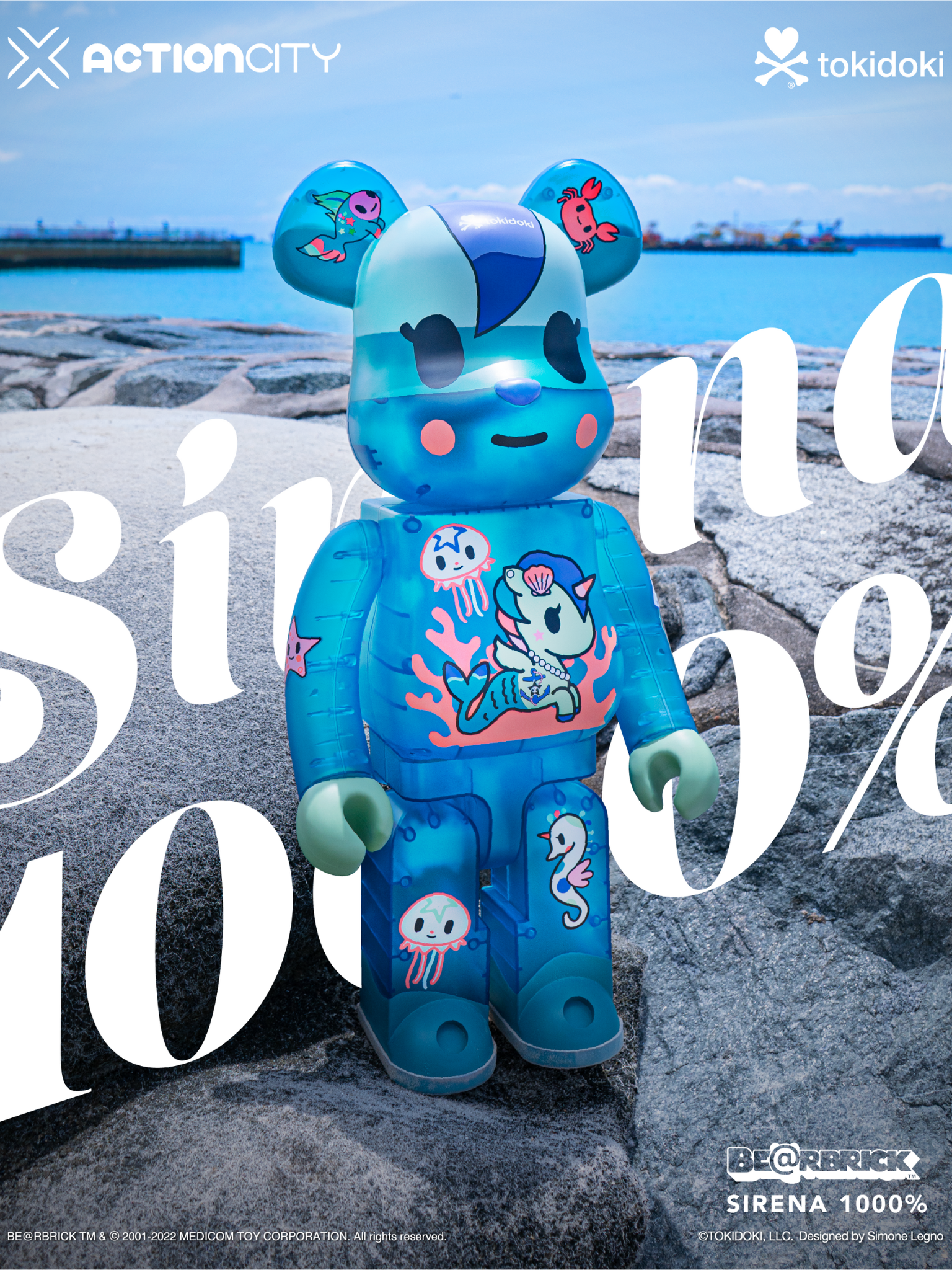 ActionCity x tokidoki BE@RBRICK 1000% (Mermicorno: Sirena) ActionCity x tokidoki BE@RBRICK 1000% (Mermicorno: Sirena)