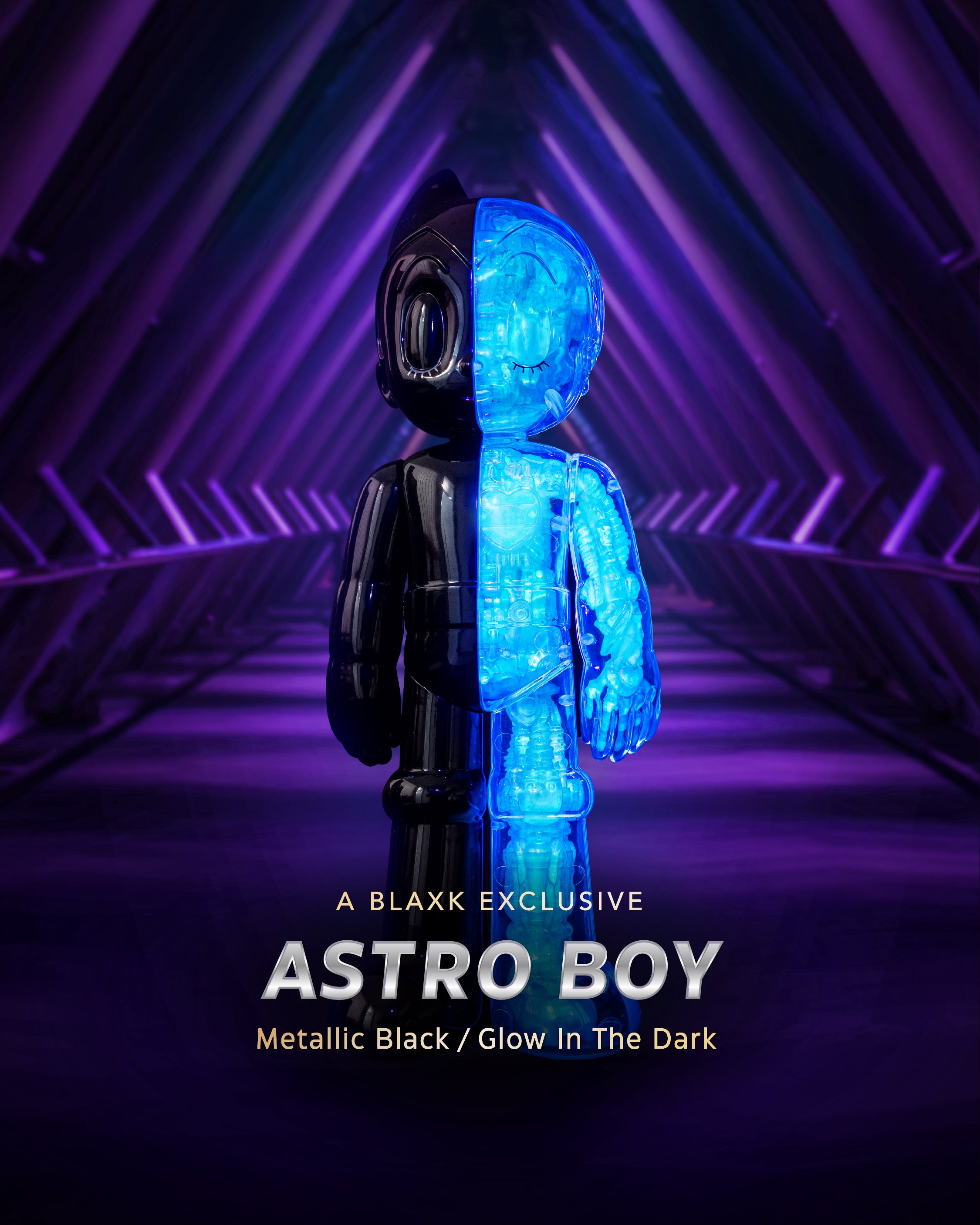 Astro Boy Metallic Black/Glow In the Dark - BLAXK Exclusive