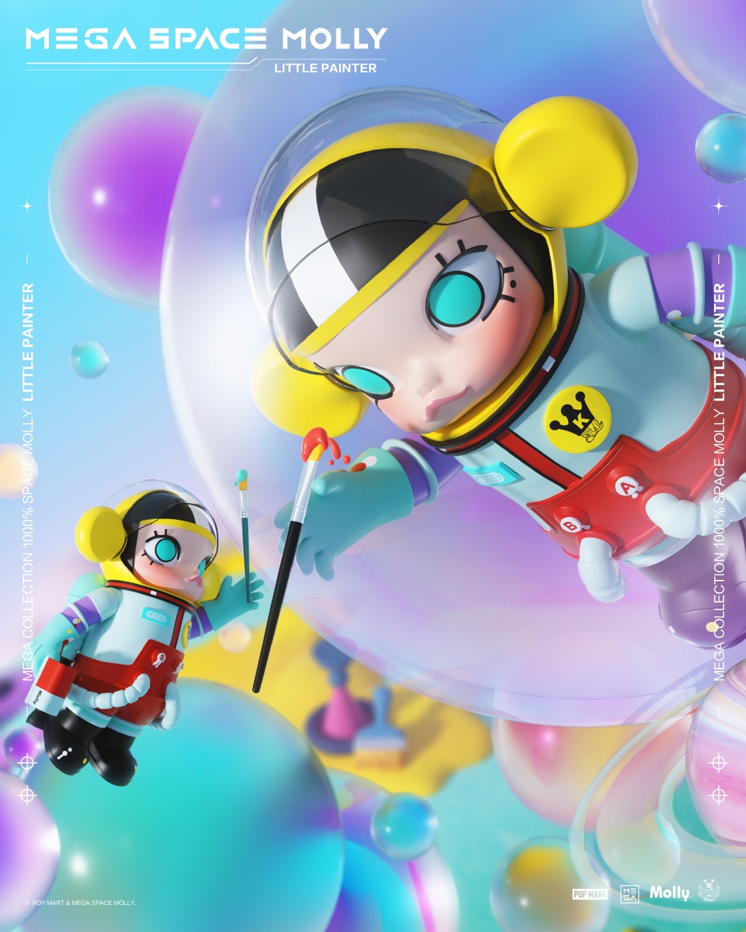 [Draw to Purchase] Mega Space Molly Little Painter 1000% and Mega Space Molly Little Painter 400%
