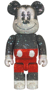 Crystal Decorate Mickey Mouse Bearbrick 400% R&W