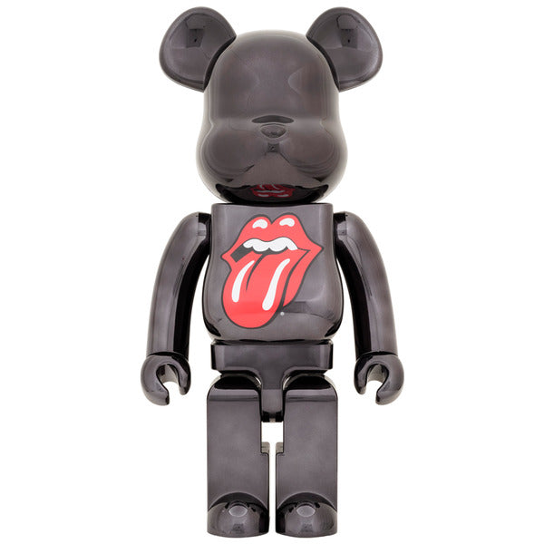BE@RBRICK The Rolling Stones Lips & Tongue Black Chrome Ver. 1000%