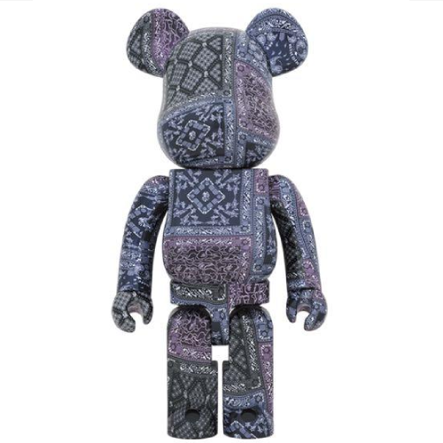 BE@RBRICK BAPE(R) Black Bandana 1000%