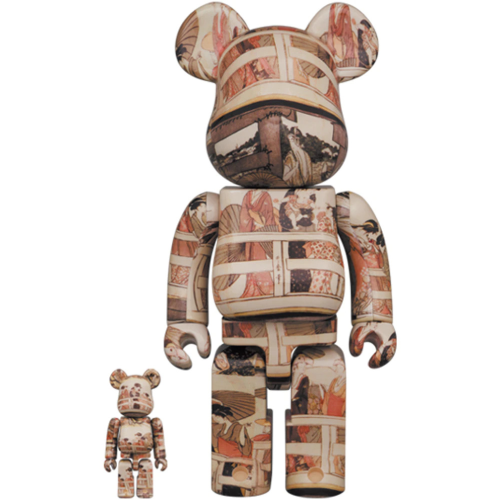 BE@RBRICK Utamaro Kitagawa (Upper and Lower of Ryogoku Bridge) 100% & 400%