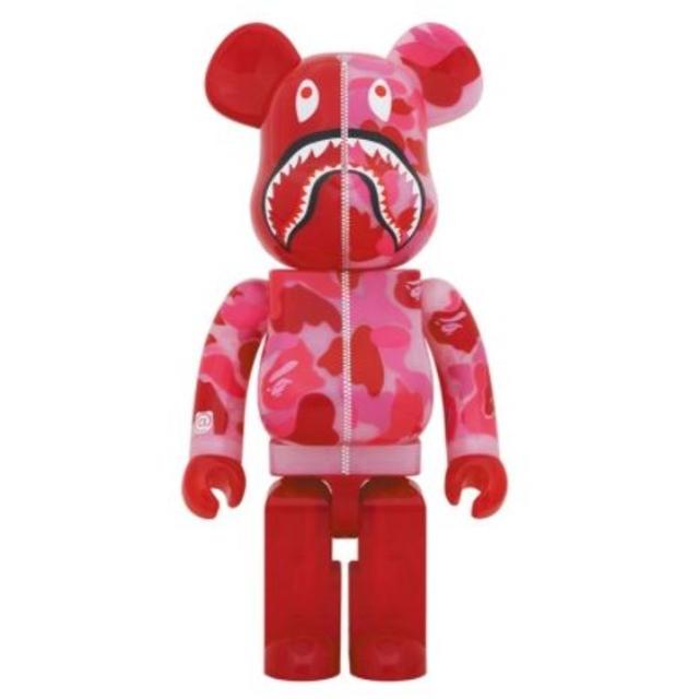 BE@RBRICK BAPE Clear ABC Camo Shark Pink 1000% (ASK) - ActionCity