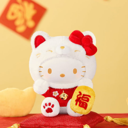 Sanrio Characters Lucky Cat Series Plush Pendant Blind Box