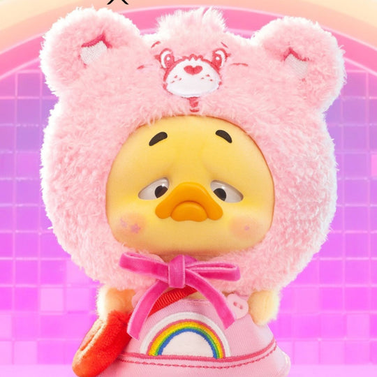 Upsetduck x Carebears Neon Sweetheart Duck Plush Keychain Blind Box