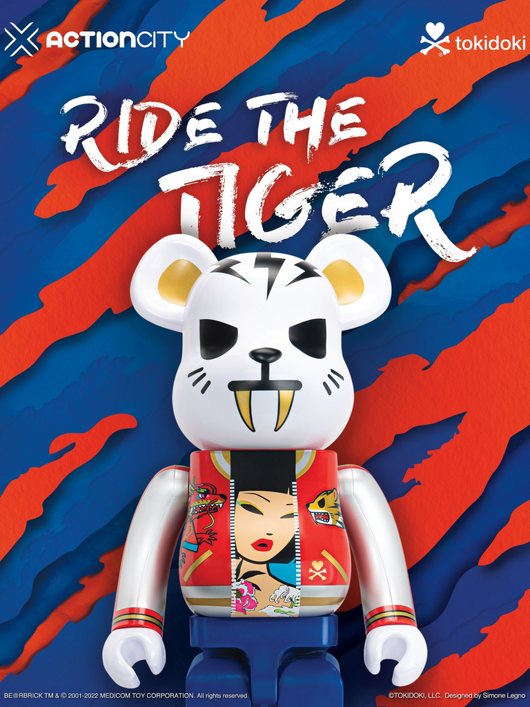 ベアブリック トキドキ tokidoki 100% Electric Tiger NEW tokidoki tokidoki x Be@rbrick Electric Tiger 1000
