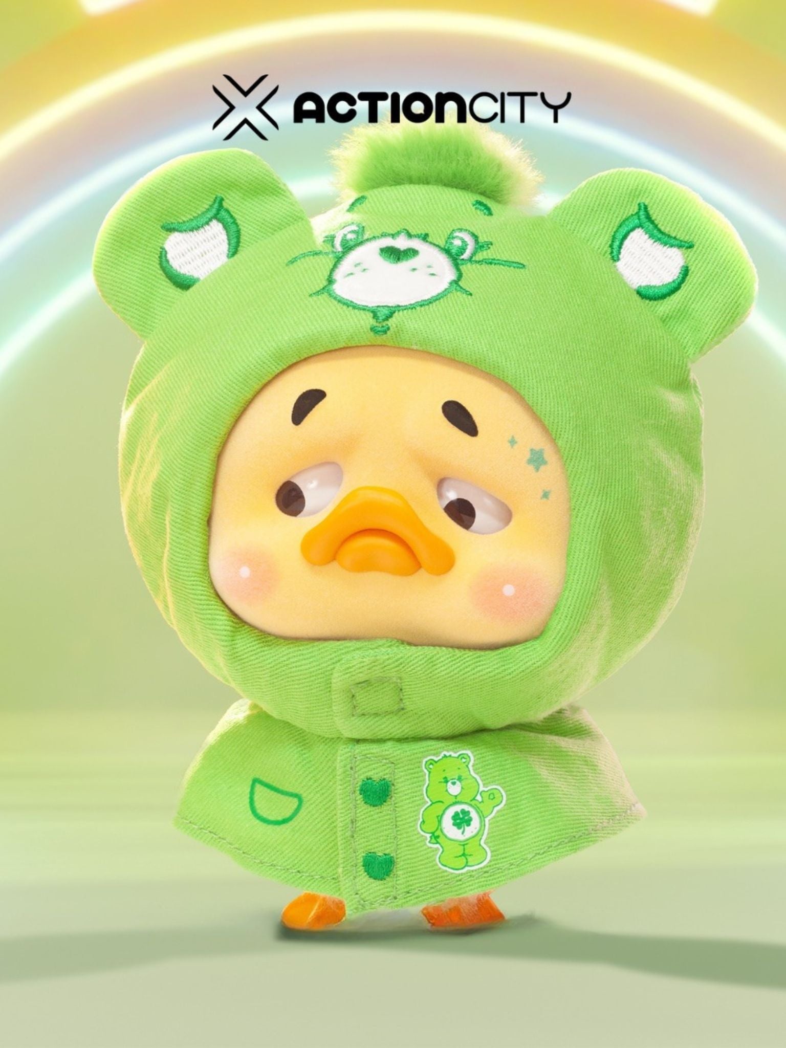 Upsetduck x Carebears Neon Sweetheart Duck Plush Keychain Blind