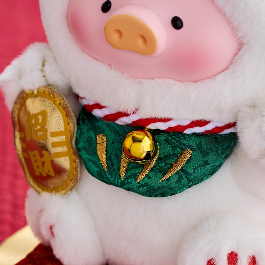 LuLu the Piggy - “Lucky Meow On My Hand” Vinyl Face Plush Keychain