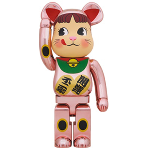 BE@RBRICK Manekineko Peko-Chan Peach Gold Plated 1000%