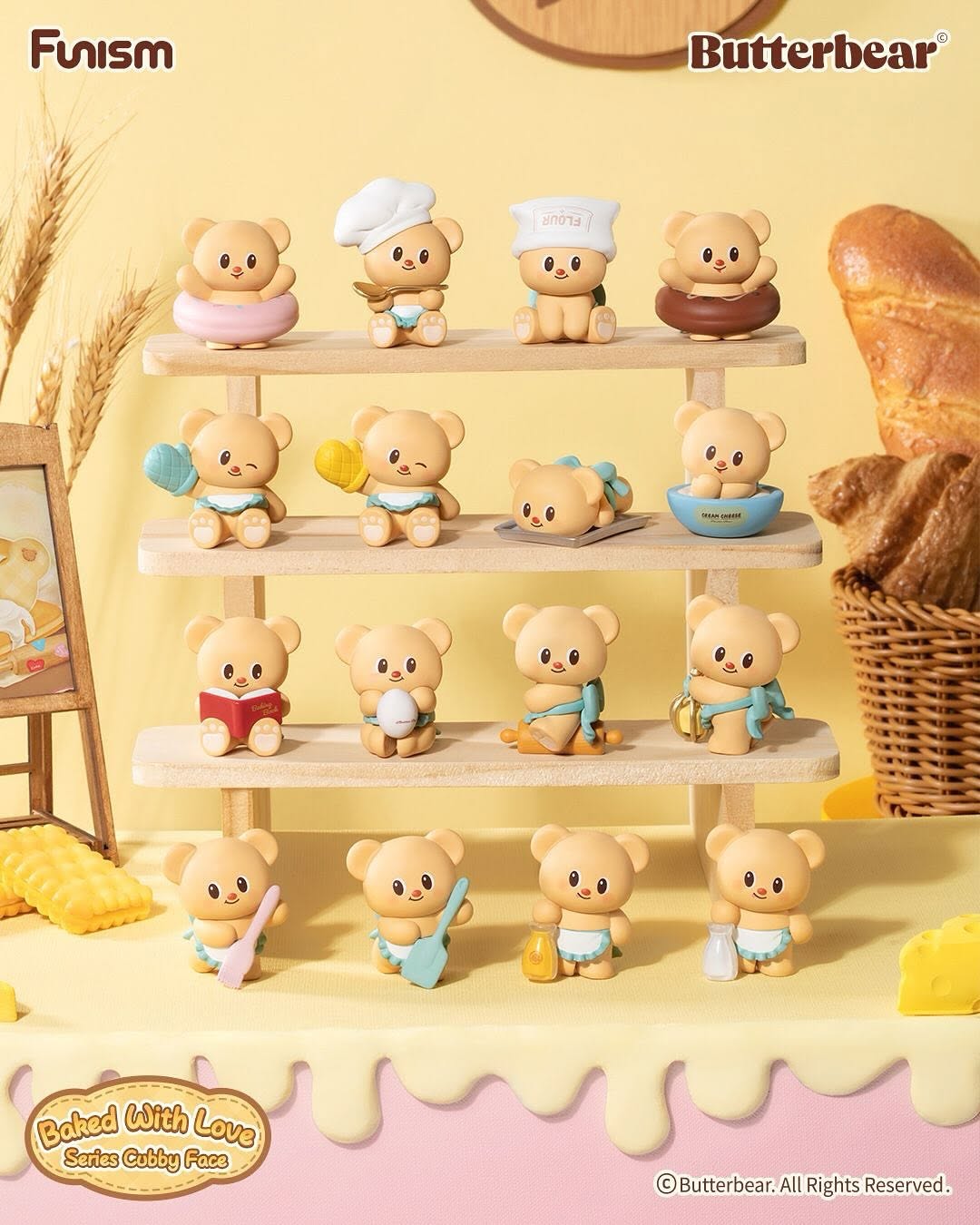 ButterBear Baked with Love Series Cubby Face Blind Box Series