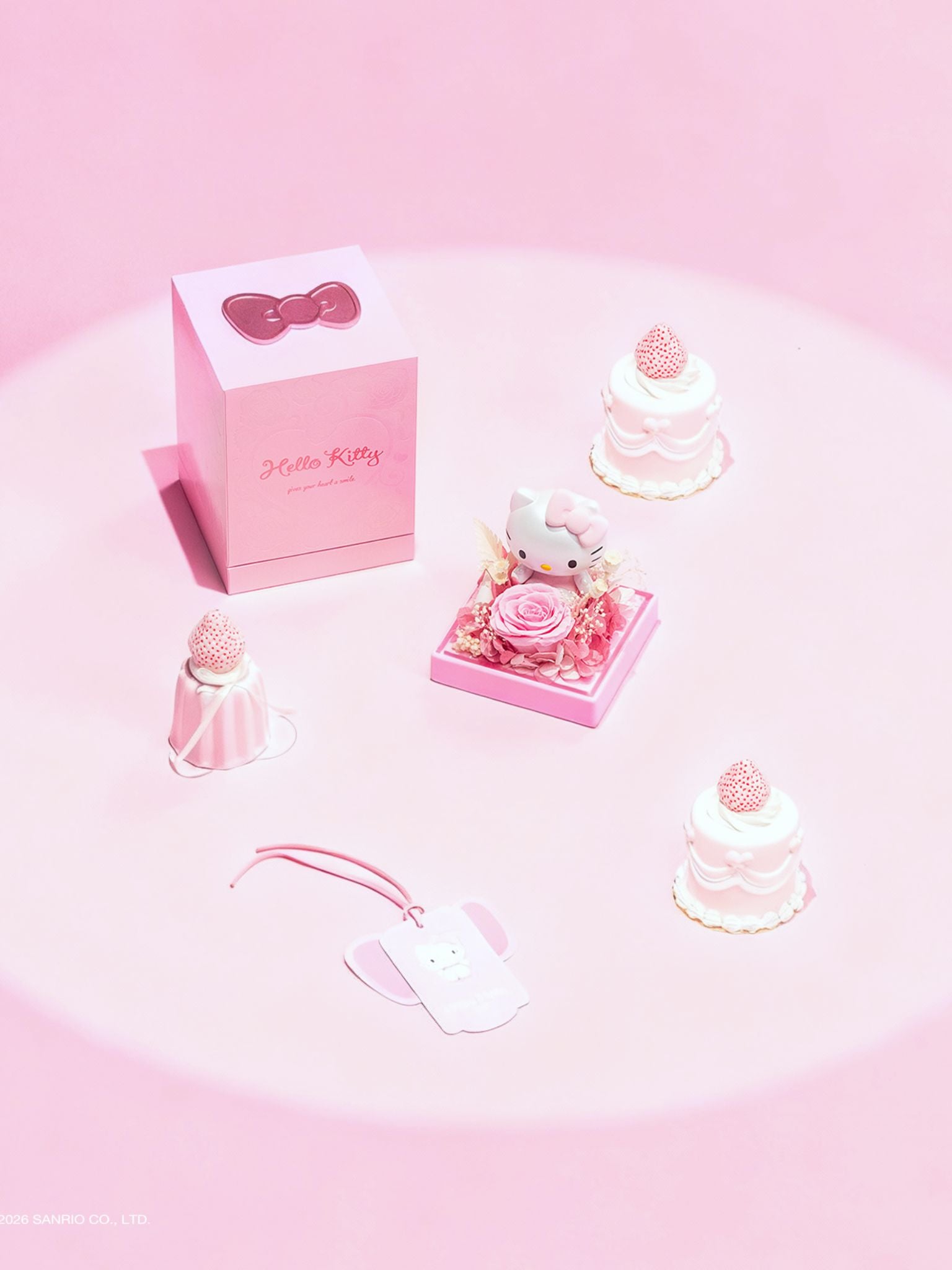 [Pre-Order] Hello Kitty Heartfelt Gift Series Preserved Flower-M Size (Pink Melody)