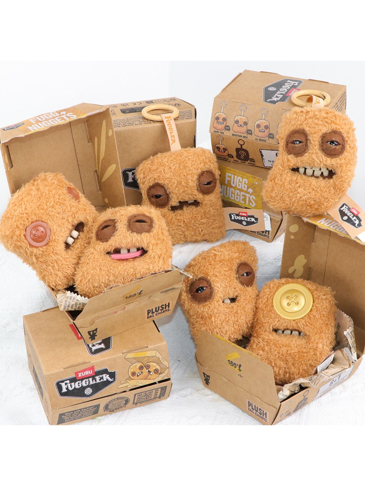 Fuggler Ugly Cute Chicken Nugget Series Plush Keychain Blind Box - ActionCity