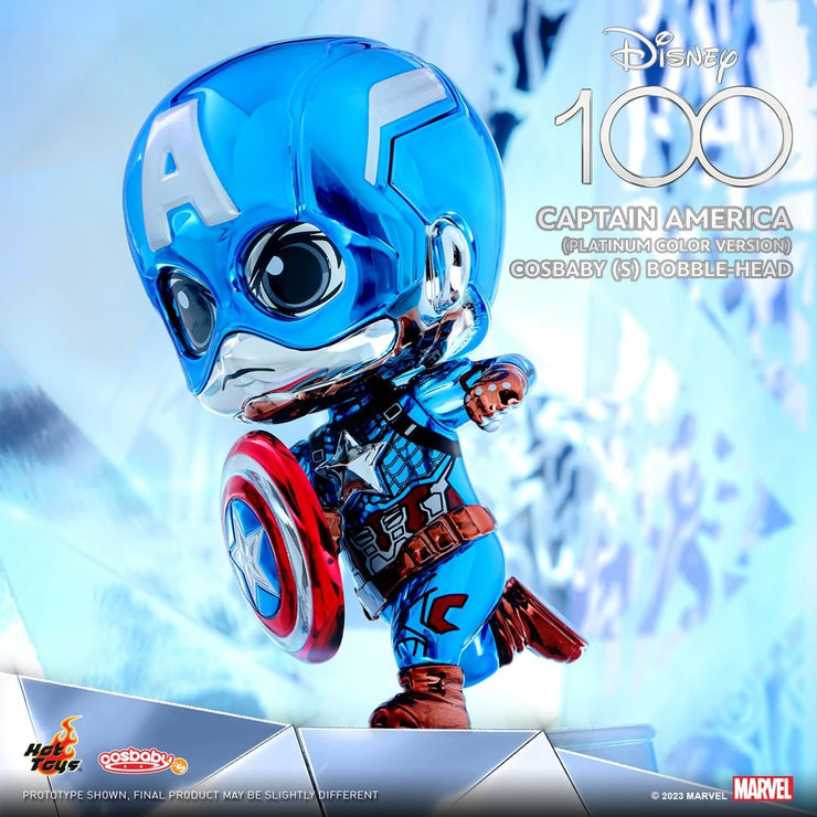COSB1072 Captain America (Platinum Color Version) Cosbaby (S) Bobble-Head