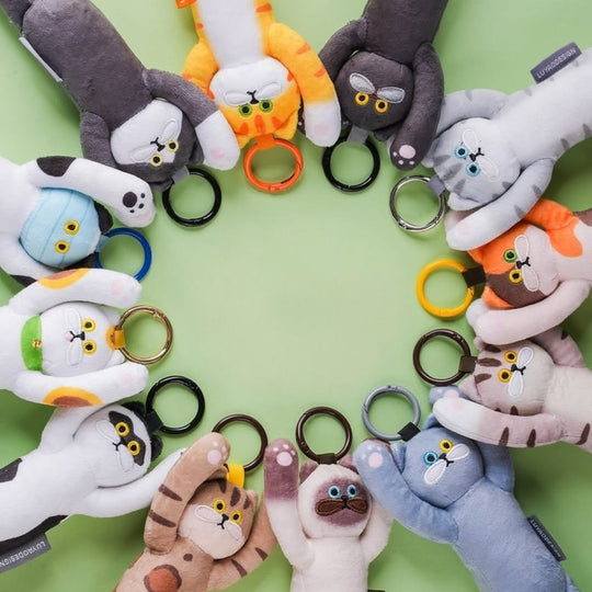 Cat Hug Plush Key Chain