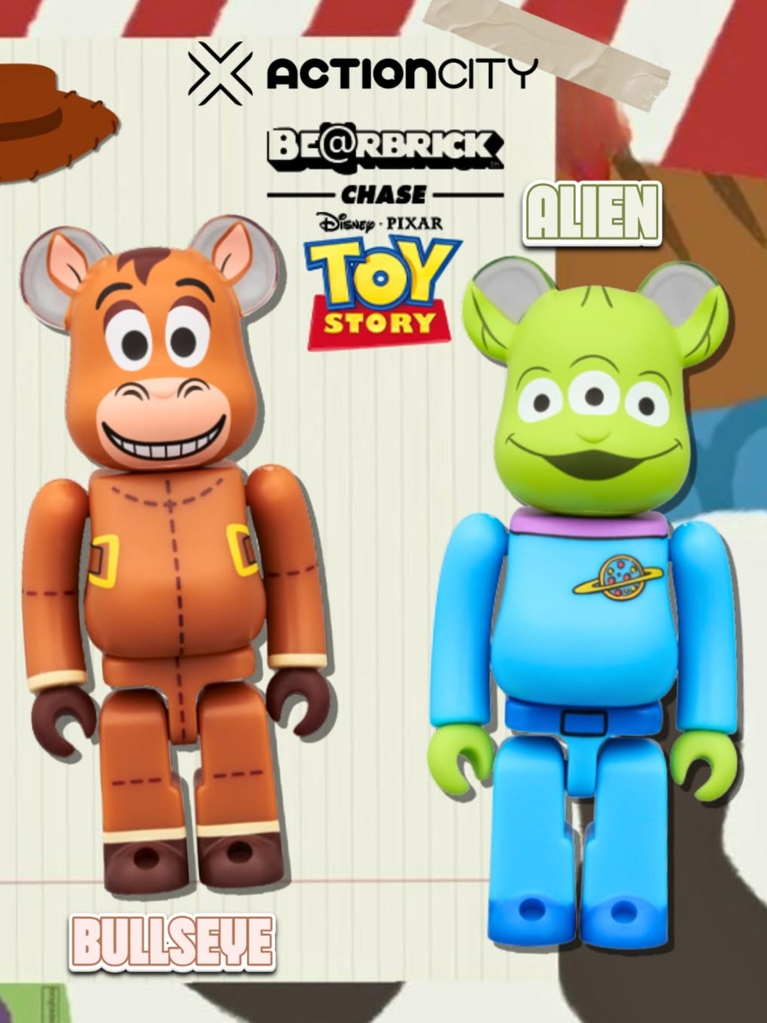 Bearbrick Chase Disney Toy Story 100% – ActionCity