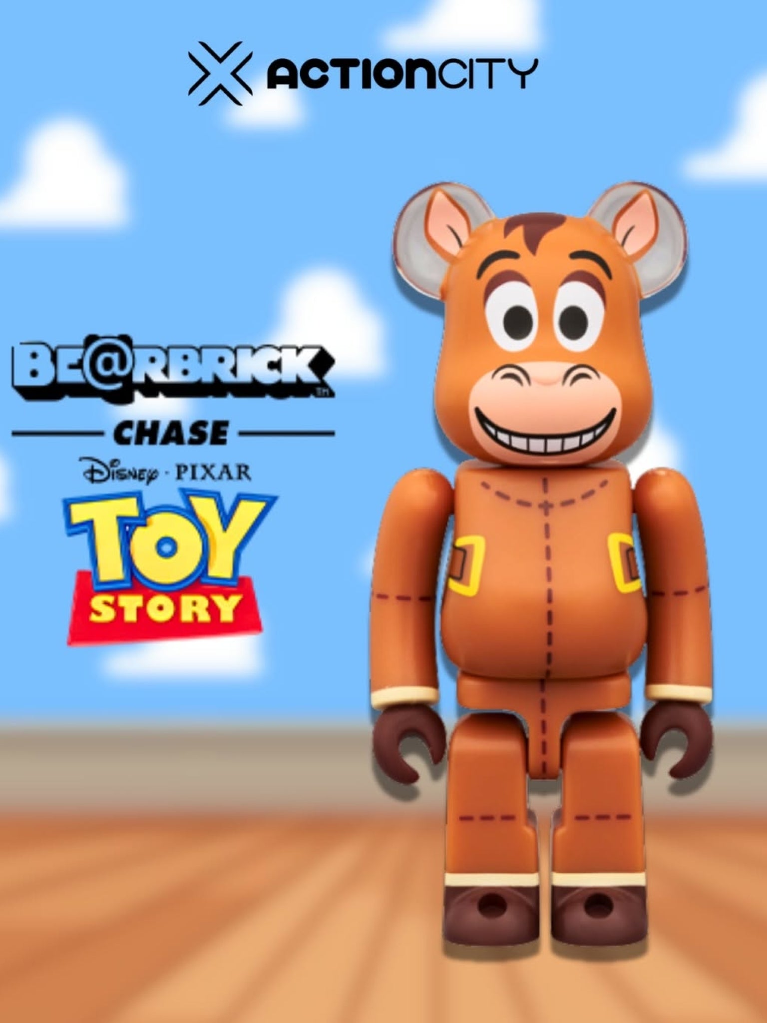 Bearbrick Chase Disney Toy Story 100% – ActionCity