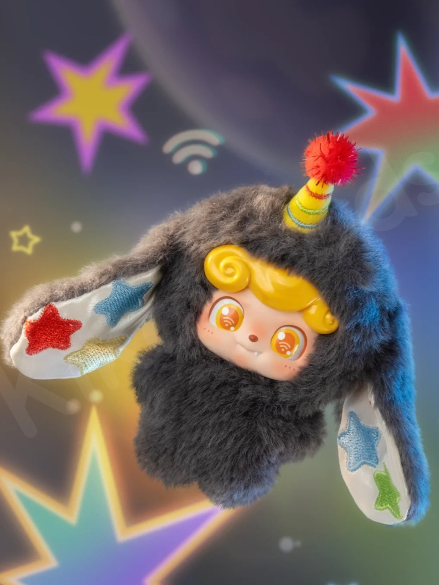 Q.Kid Electro Vibe Club Vinyl Plush Keychain Mini Pendant Blind Box