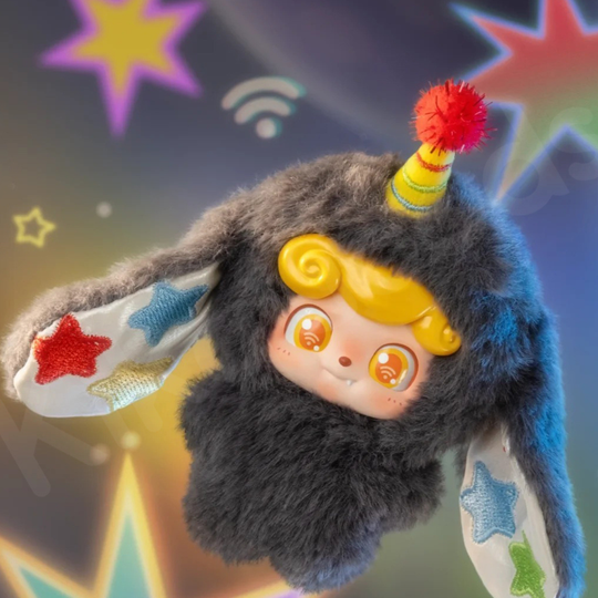 Q.Kid Electro Vibe Club Vinyl Plush Keychain Mini Pendant Blind Box
