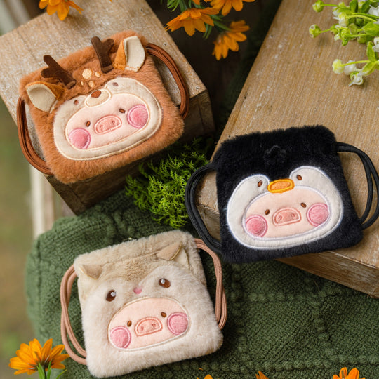 LuLu the Piggy Animal Party Vol. 2 - Mini Drawstring Plush Earphone Bag Keychain
