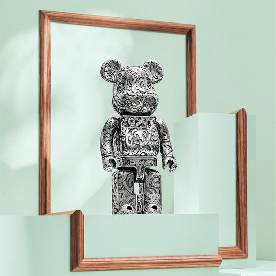 Bearbrick Royal Selangor x Steven Harrington Silver 400%