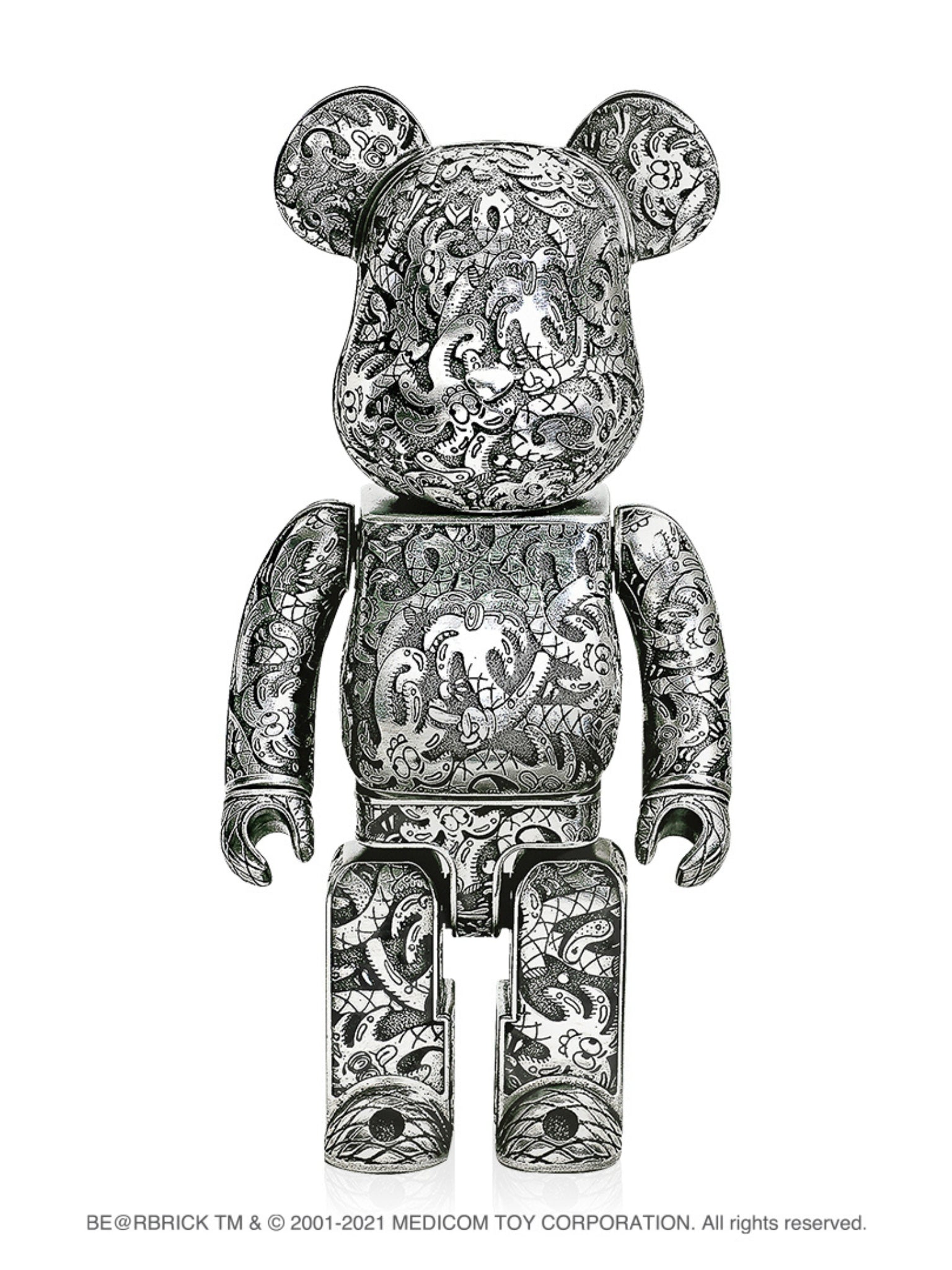 Bearbrick Royal Selangor x Steven Harrington Silver 400%