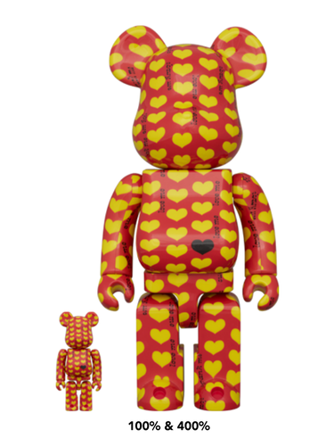 BE@RBRICK Yellow HeartReverse Ver.100% & 400%