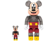 BE@RBRICK CLOT 3-Eyed Mickey Transparent 100% & 400%