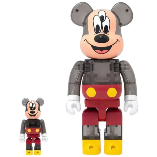 BE@RBRICK CLOT 3-Eyed Mickey Transparent 100% & 400%