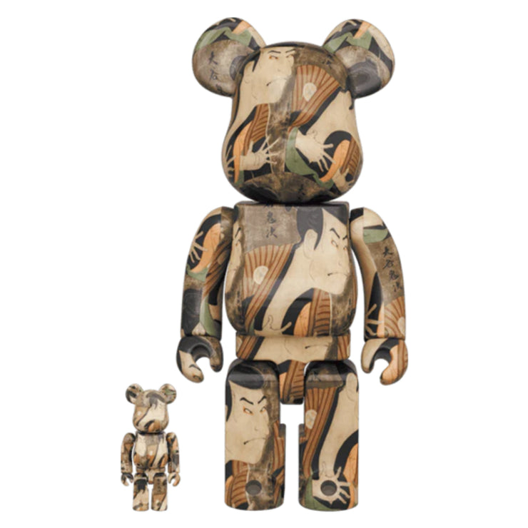 BE@RBRICK Toshusai Sharaku "Actor Otani Oniji Ⅲ as the Footman (Yakko) Edohei" 100% & 400%