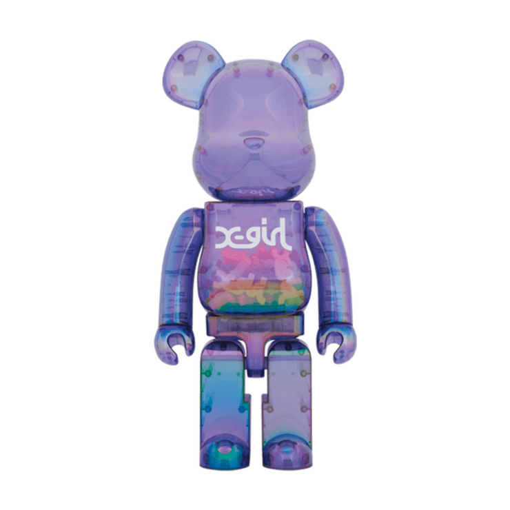 BE@RBRICK X-girl CLEAR PURPLE 1000%(ASK)