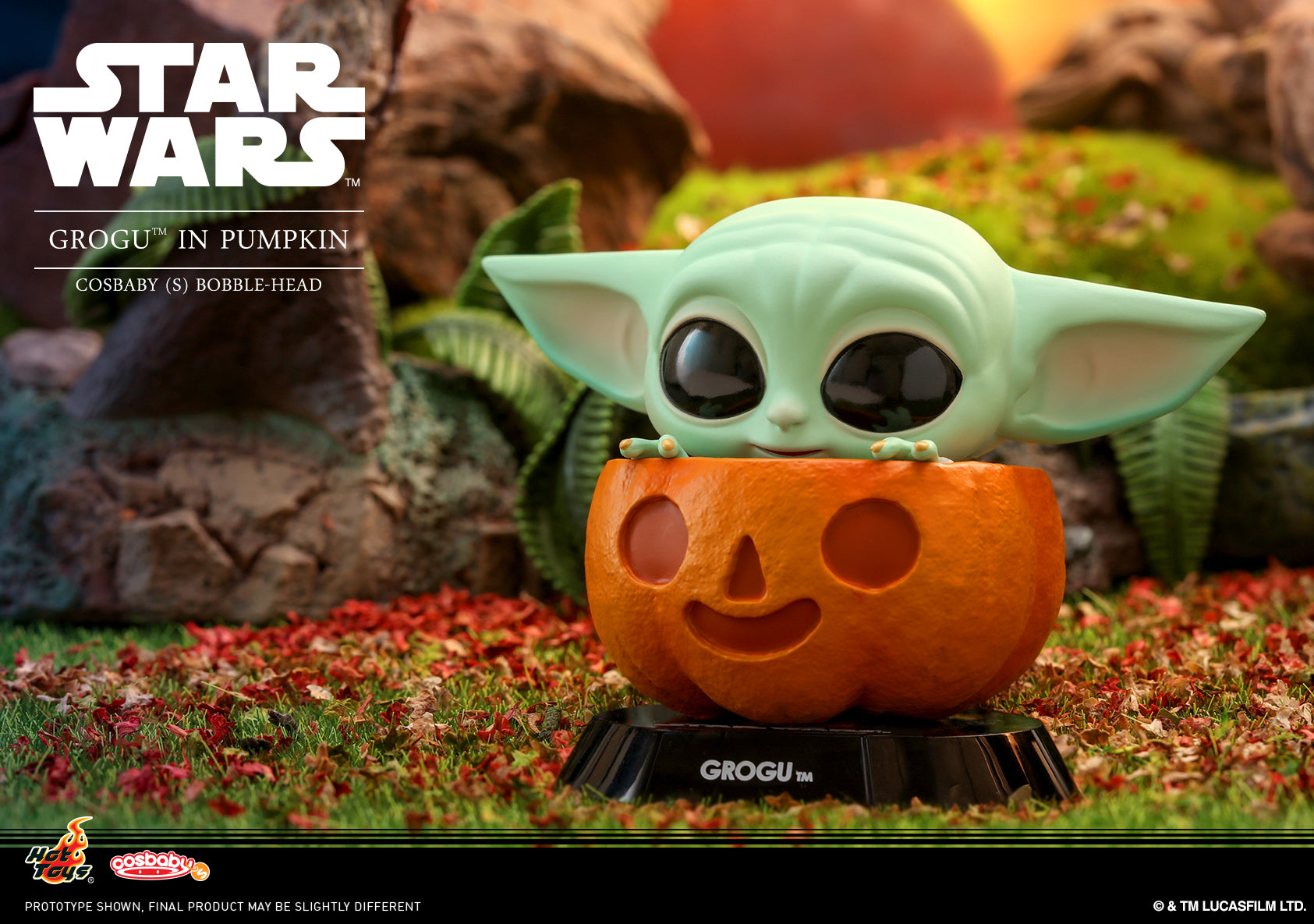COSB1063 - The Mandalorian - Grogu in Pumpkin Cosbaby (S) Bobble-Head