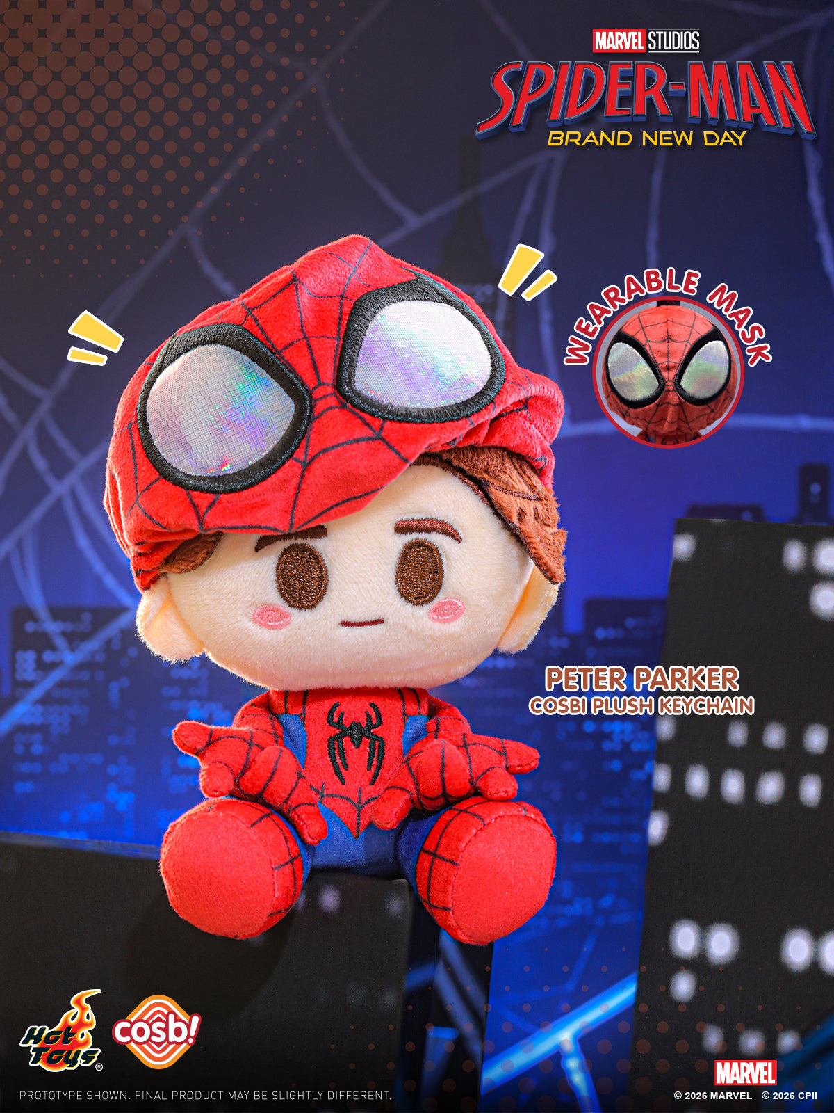 [Pre-Order] PPLU124N - Spider-Man: Brand New Day Cosbi Plush Keychain Collection - ActionCity