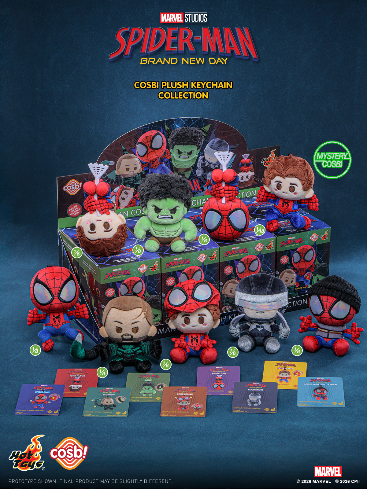 [Pre-Order] PPLU124N - Spider-Man: Brand New Day Cosbi Plush Keychain Collection - ActionCity