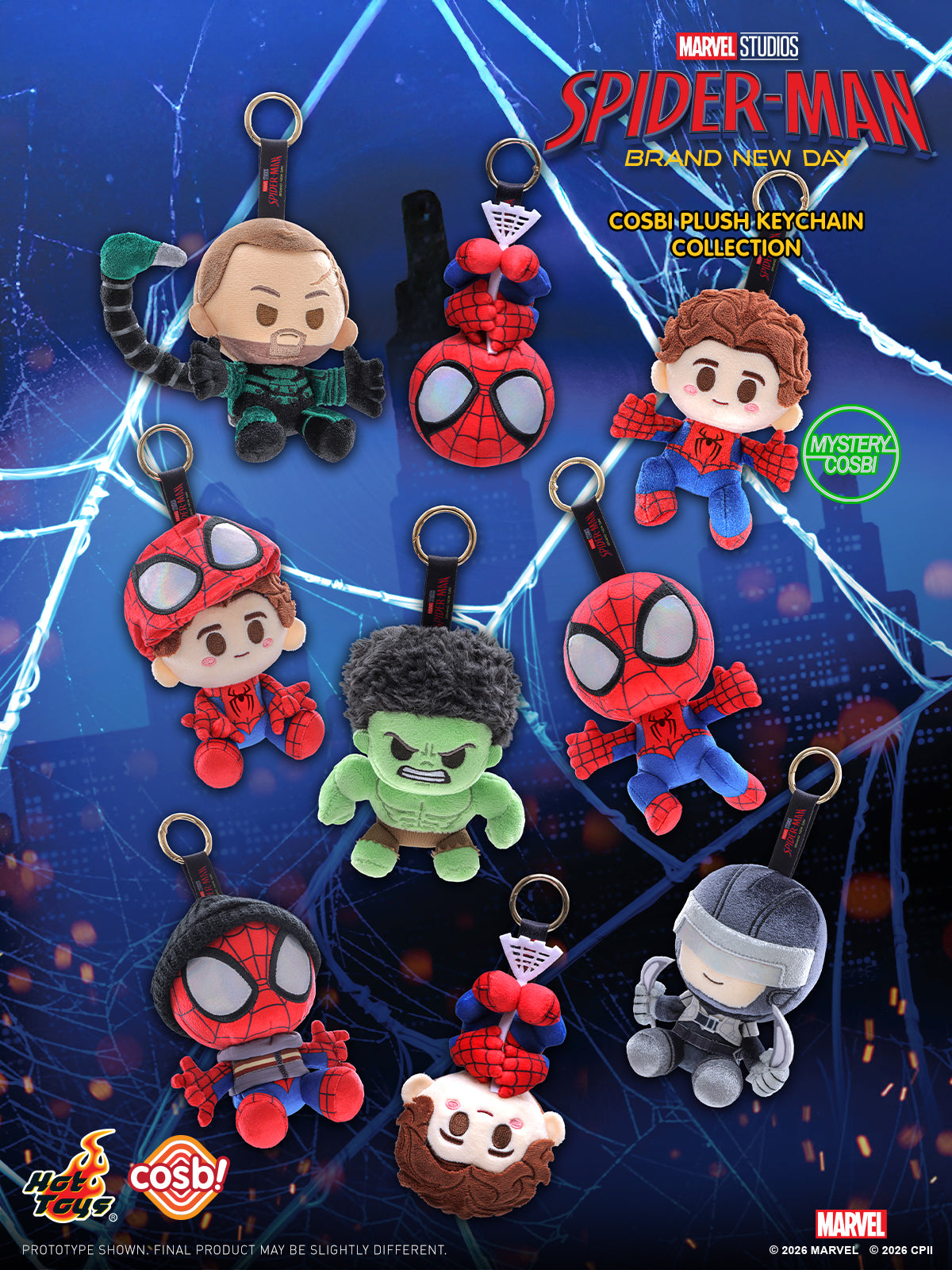 [Pre-Order] PPLU124N - Spider-Man: Brand New Day Cosbi Plush Keychain Collection - ActionCity