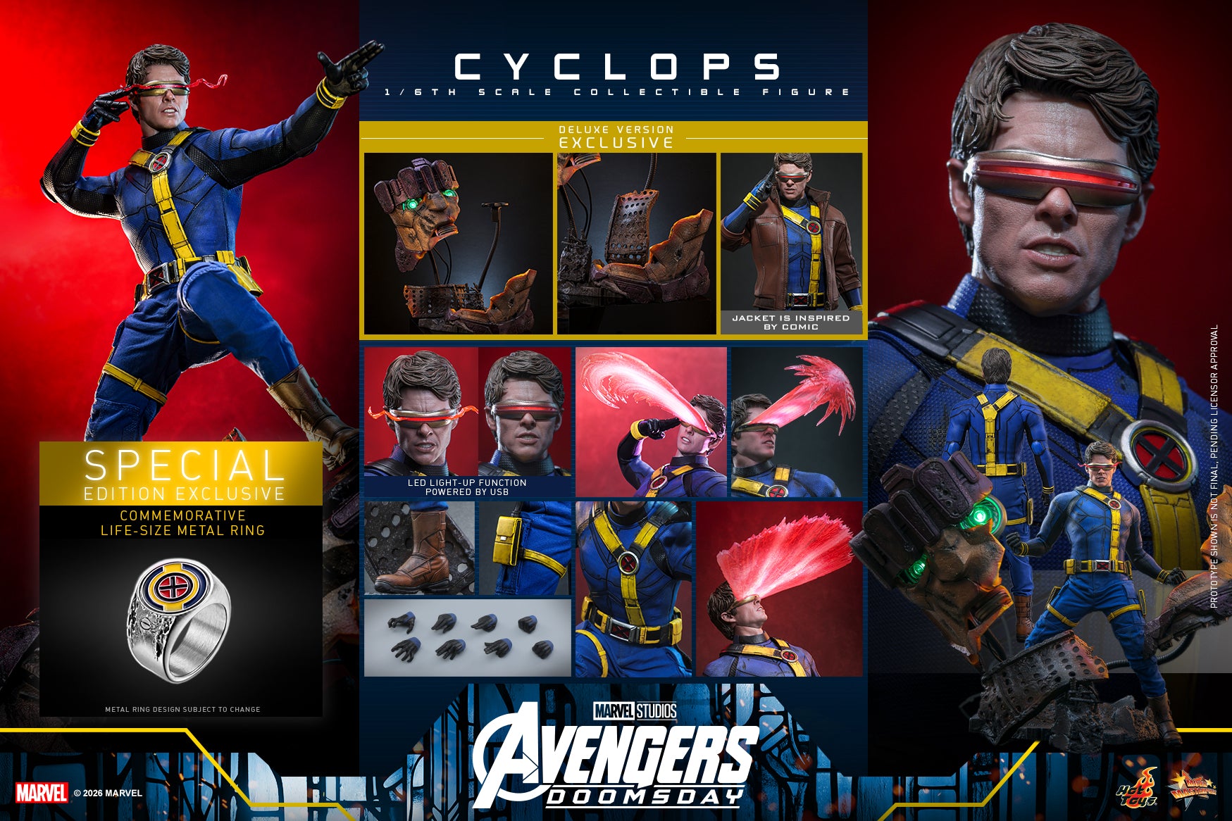 [Pre-Order] MMS909B - Avengers: Doomsday - 1/6th scale Cyclops Collectible Figure (Deluxe Version)(Special Edition) - ActionCity