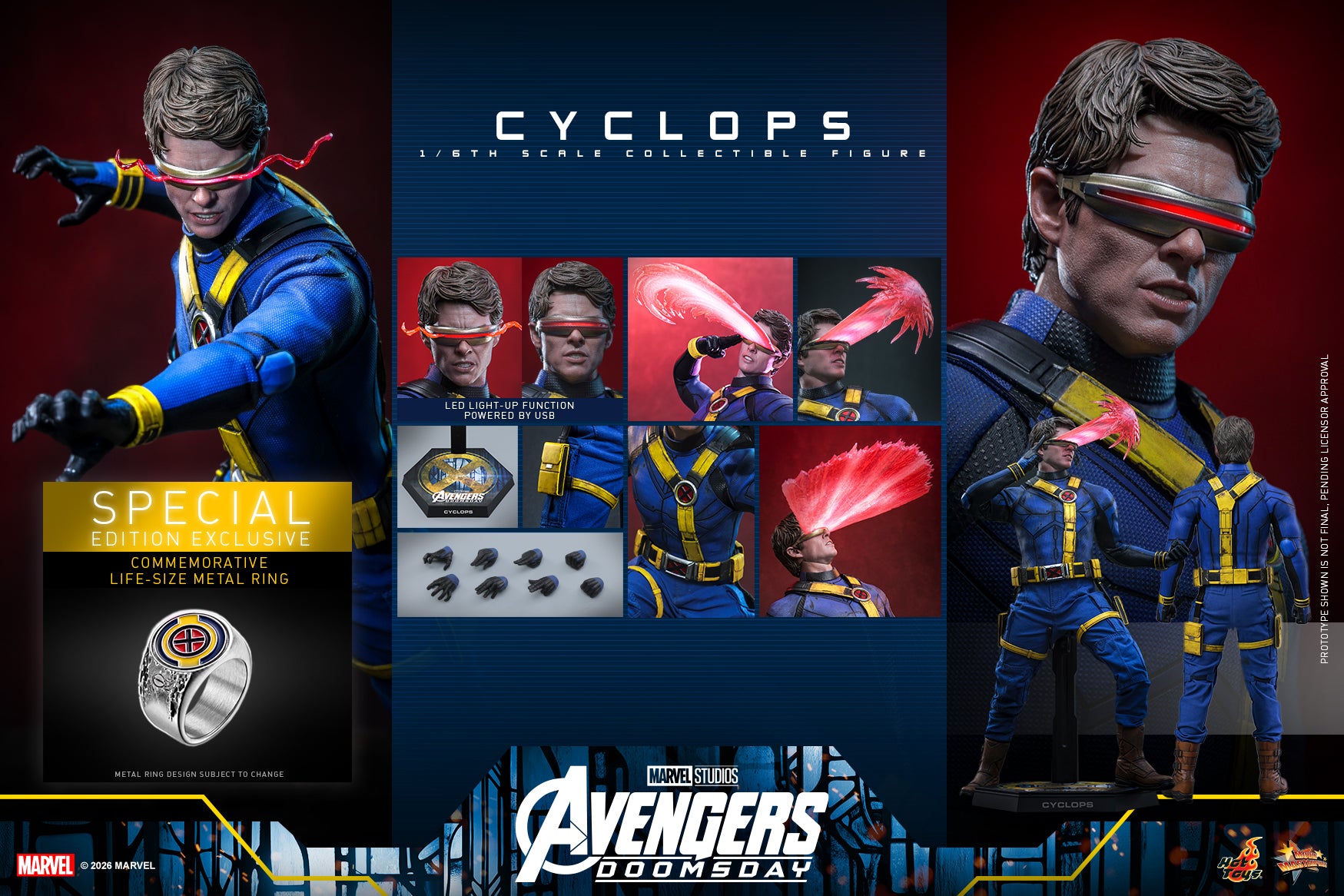 [Pre-Order] MMS908B - Avengers: Doomsday - 1/6th scale Cyclops Collectible Figure (Special Edition) - ActionCity