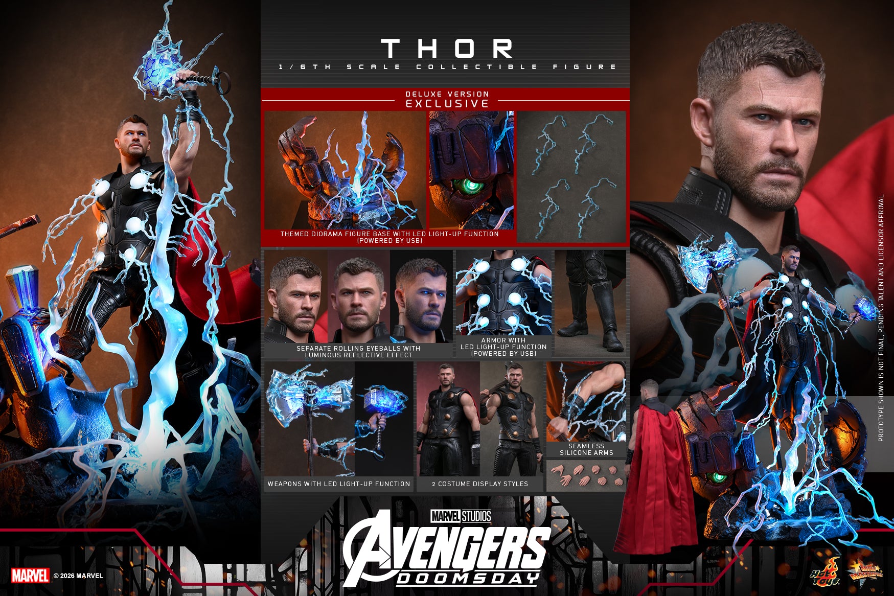 [Pre-Order] MMS919 – Avengers: Doomsday - 1/6th scale Thor Collectible Figure (Deluxe Version)