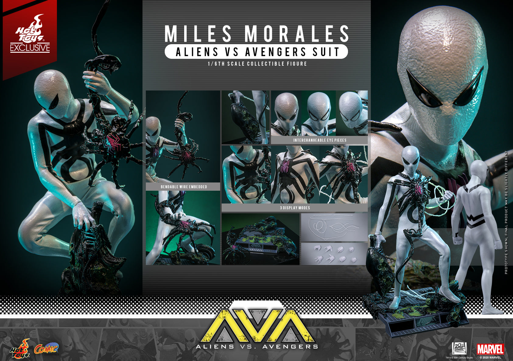 CMS027 - Aliens Vs. Avengers - 1/6th scale Miles Morales (Aliens Vs. Avengers Suit) Collectible Figure [Hot Toys Exclusive]