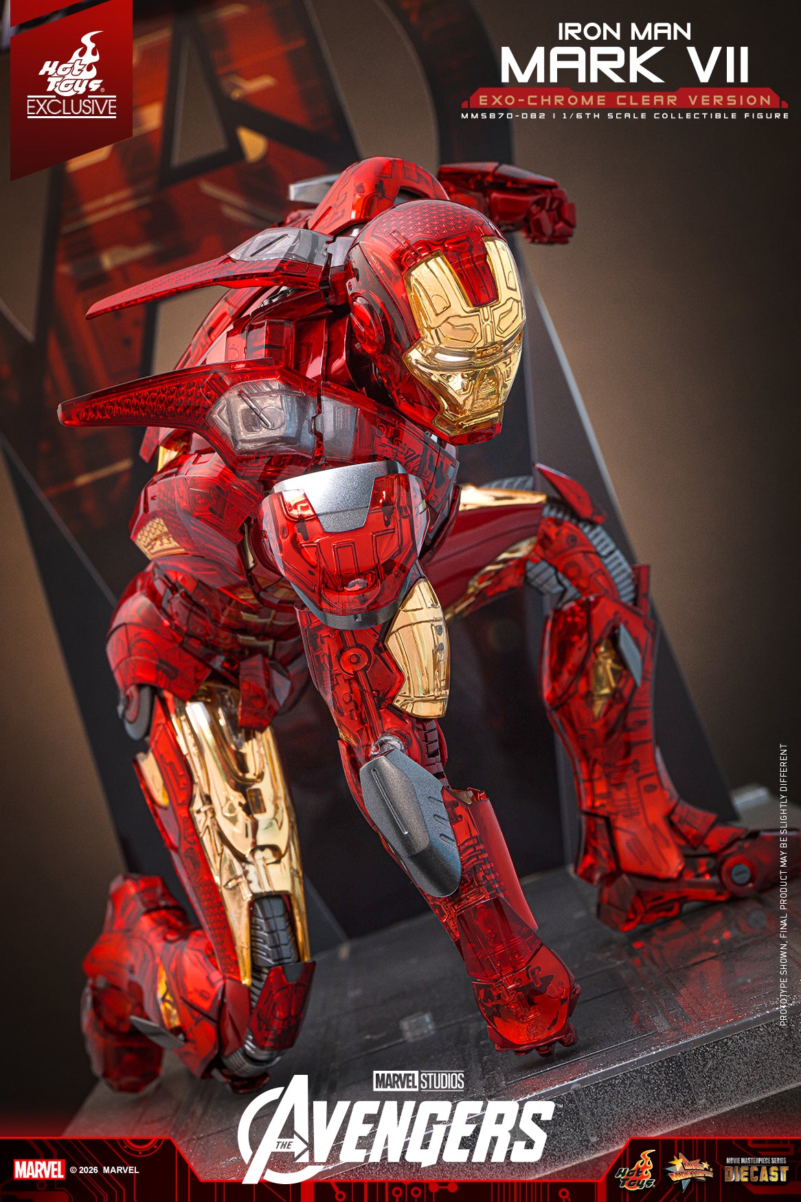 [Pre-Order] MMS870D82 - The Avengers 1/6th scale Iron Man Mark VII (Exo-Chrome Clear Version) Collectible Figure - ActionCity