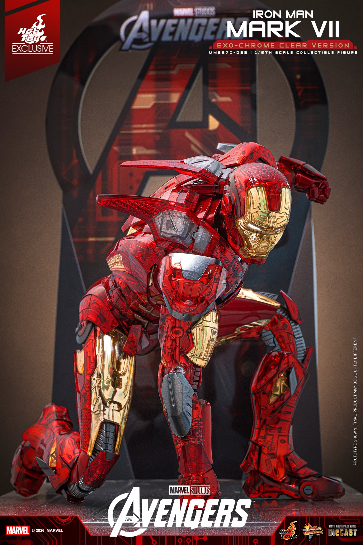 [Pre-Order] MMS870D82 - The Avengers 1/6th scale Iron Man Mark VII (Exo-Chrome Clear Version) Collectible Figure - ActionCity