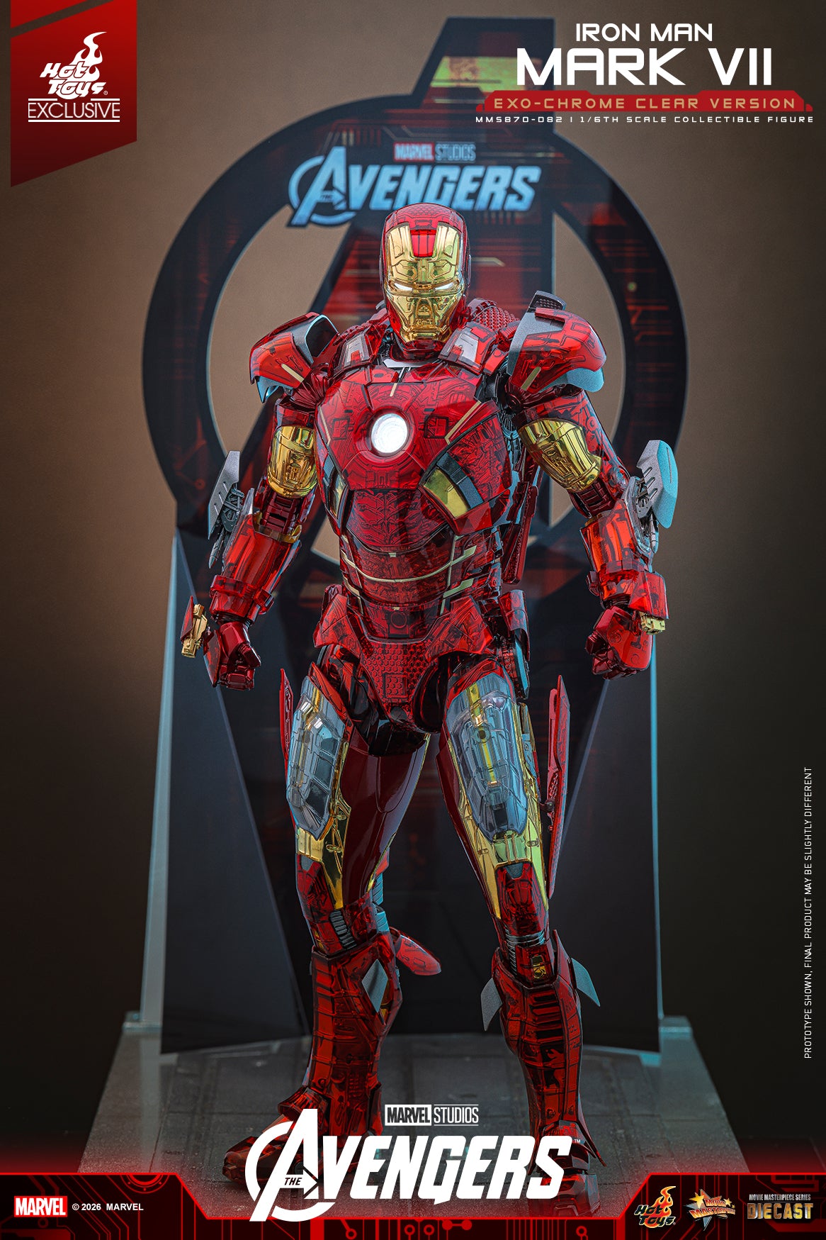 [Pre-Order] MMS870D82 - The Avengers 1/6th scale Iron Man Mark VII (Exo-Chrome Clear Version) Collectible Figure - ActionCity