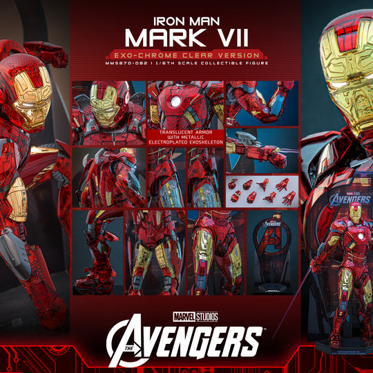 MMS870D82 - The Avengers 1/6th scale Iron Man Mark VII (Exo-Chrome Clear Version) Collectible Figure