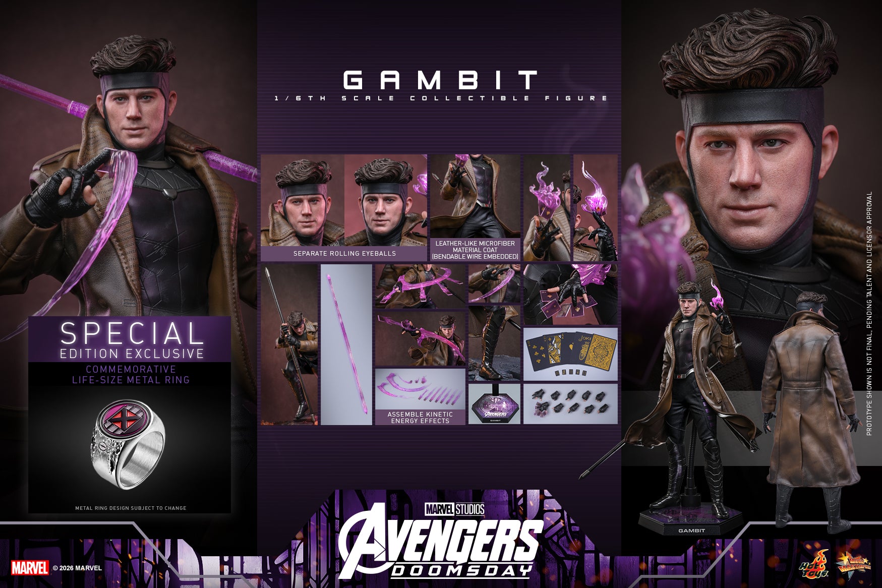 [Pre-Order] MMS910B – Avengers: Doomsday - 1/6th scale Gambit Collectible Figure (Special Edition) - ActionCity