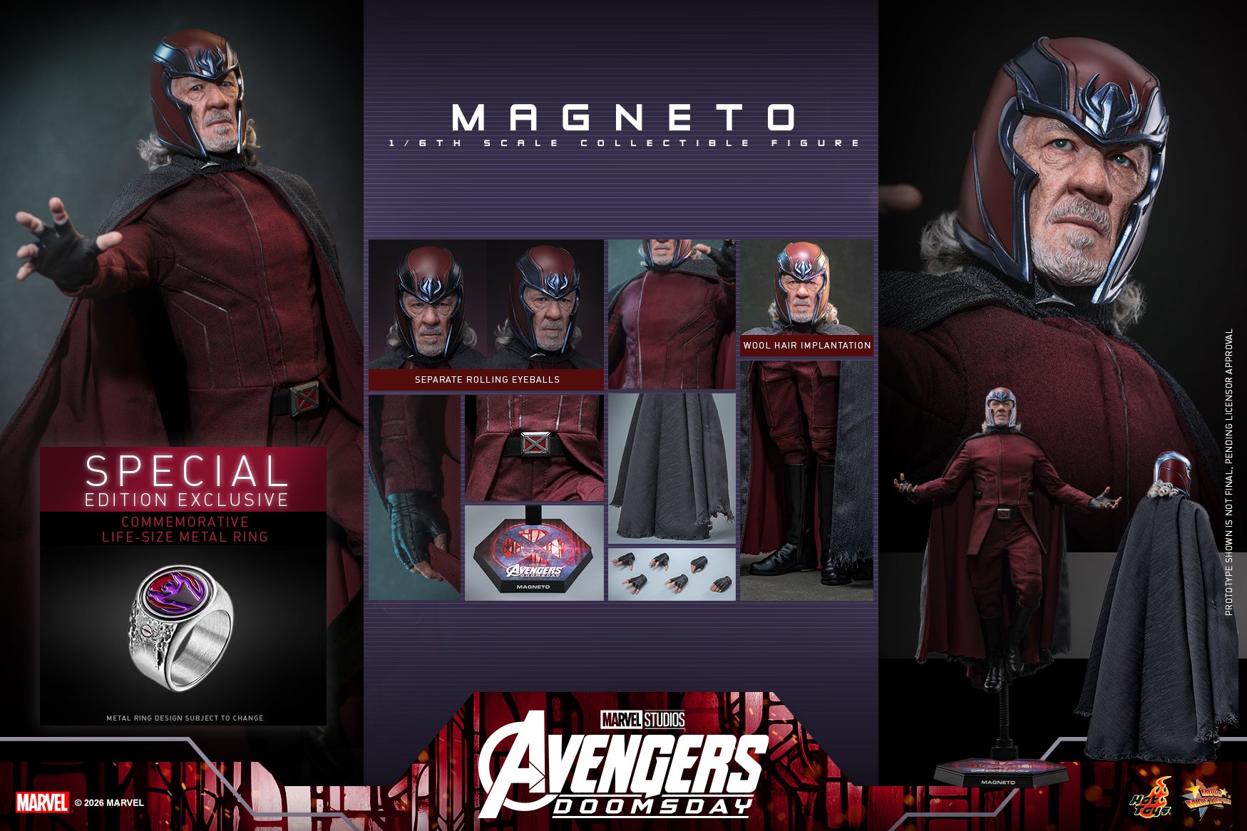 [Pre-Order] MMS912B - Avengers: Doomsday - 1/6th scale Magneto Collectible Figure (Special Edition) - ActionCity