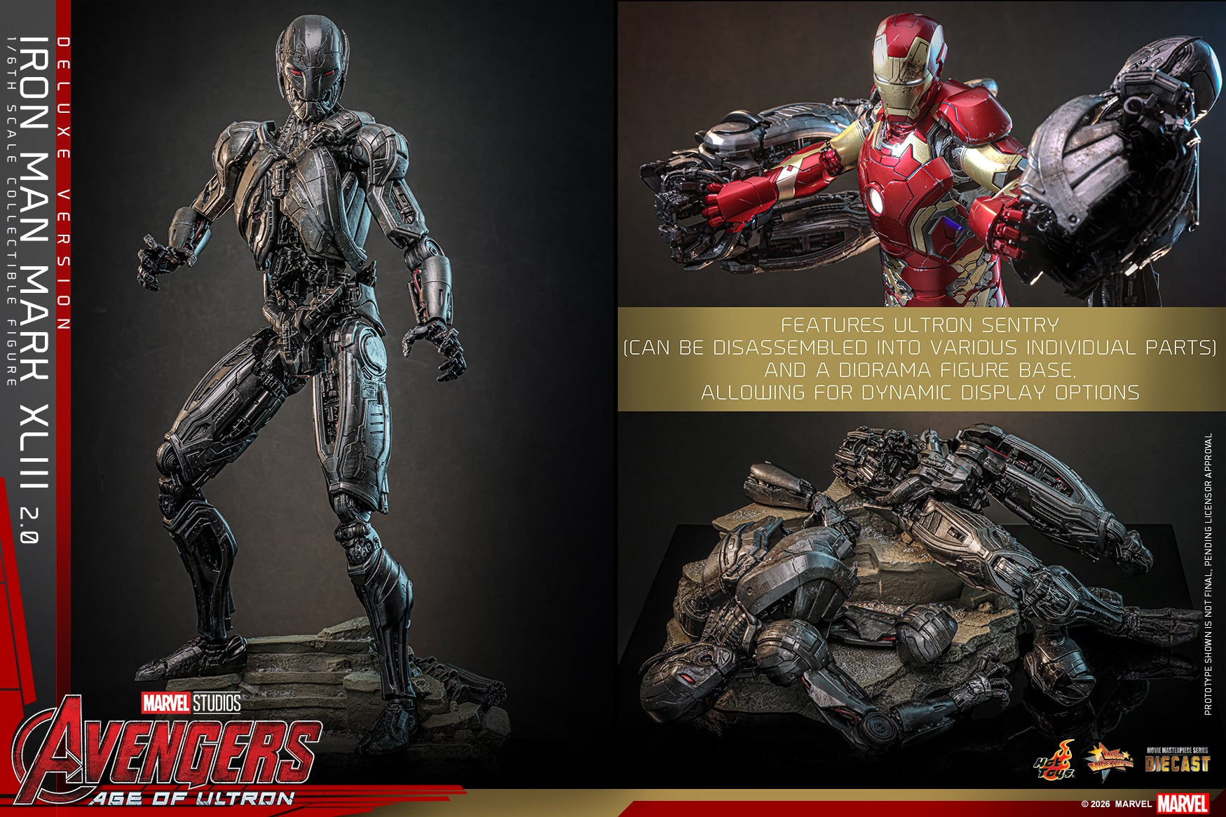 [Pre-Order] MMS866D81 – Avengers Age of Ultron - 1/6th scale Iron Man Mark XLIII (2.0) Collectible Figure (Deluxe Version) - ActionCity