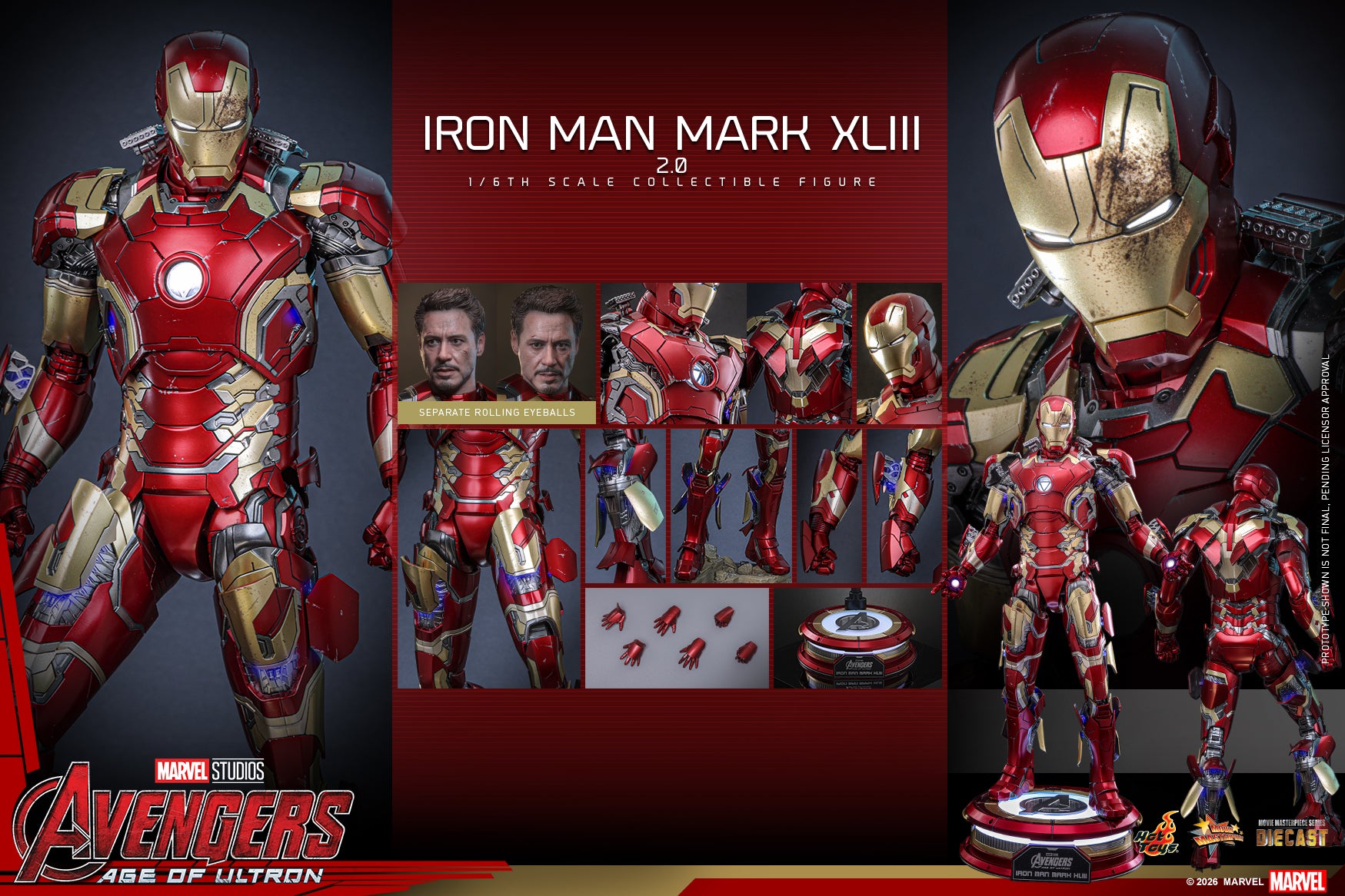 [Pre-Order] MMS865D80 – Avengers Age of Ultron - 1/6th scale Iron Man Mark XLIII (2.0) Collectible Figure - ActionCity
