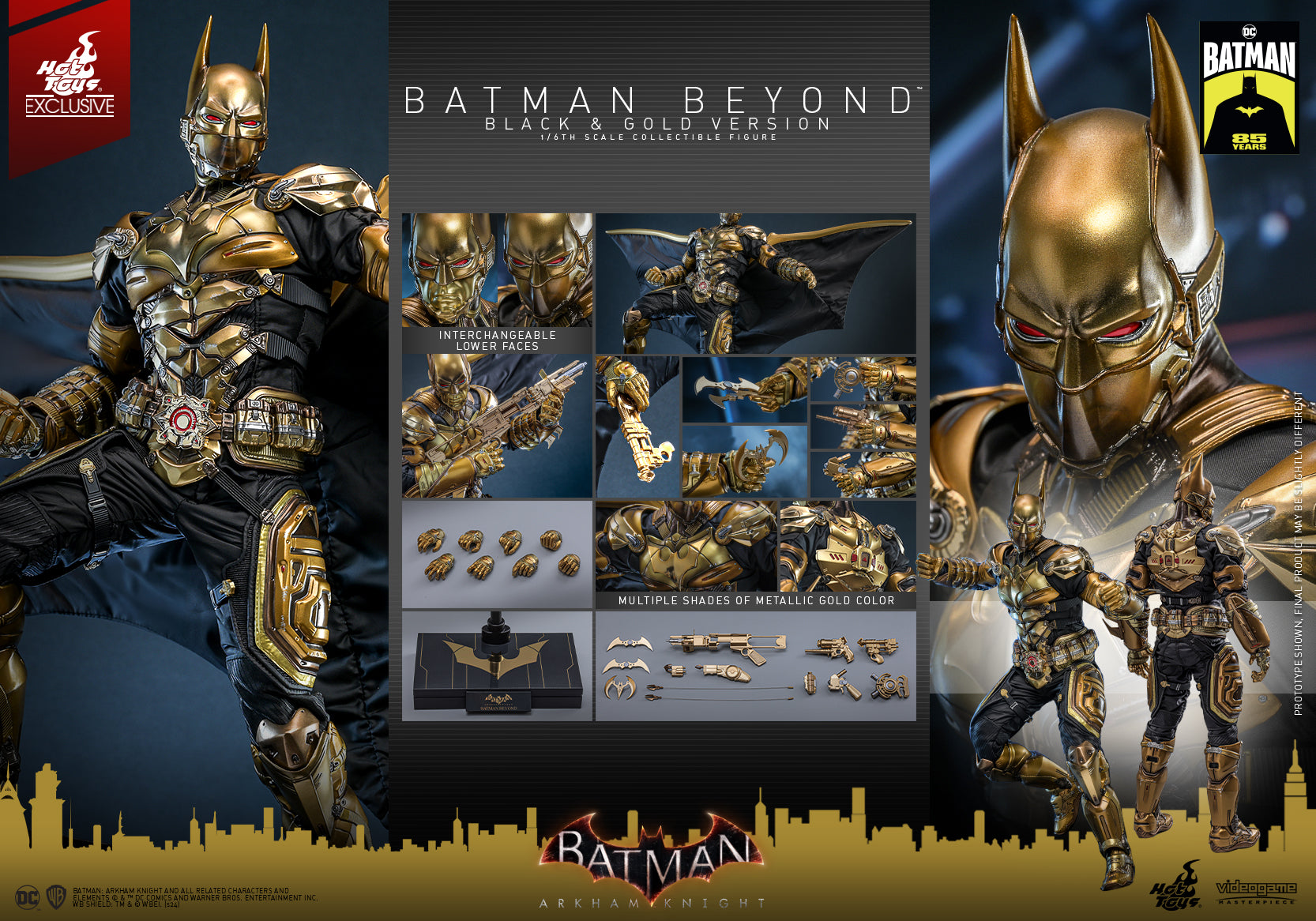 VGM64 - Batman: Arkham Knight - 1/6th scale Batman Beyond (Black & Gold Version) Collectible Figure [Hot Toys Exclusive]